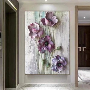 dreamy florals textured flower art