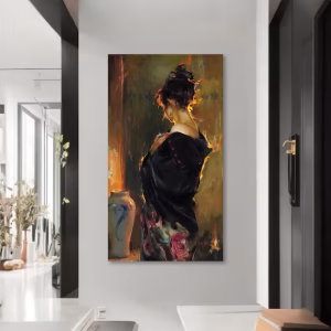 Home elegant woman painting wall art